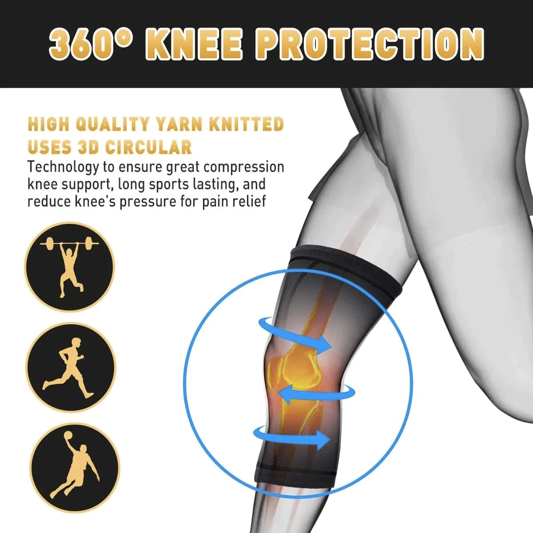 Knee Compression Sleeve/Support Knee Pain